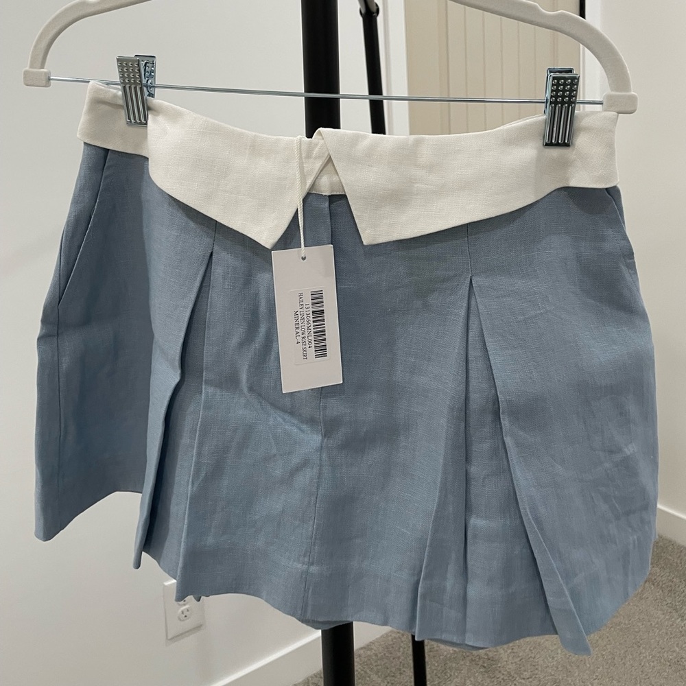 Reformation Hailey Linen Low Rise Skirt